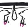 Bad Kitty Perlen-String „Pearl String with Silicone Clamps“ mit Vulvalippenklammern
