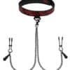 Fifty Shades of Grey Halsfessel mit Nippelklemmen „Sweet Anticipation Collar Nipple Clamps“