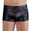 NEK Pants im schwarzen Mattlook mit seitlichen Schnürungen
