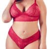 Cottelli CURVES Soft-BH plus Slip ouvert aus Spitze