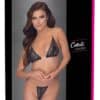 Cottelli LINGERIE BH plus String aus Spitze mit durchsichtigen Bändern