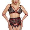 Cottelli BONDAGE 3-teiliges Straps-Set inklusive Armfesseln