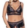 Cottelli CURVES Soft-BH plus Straps-Slip ouvert im Mattlook mit Spitze