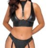 Cottelli BONDAGE Bralette plus Straps-Slip mit Handfessel am hinteren Slip-Bund