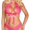 kissable BH plus Slip aus pinkfarbener Spitze