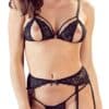 Cottelli LINGERIE 3-teiliges Straps-Set