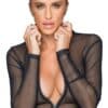 Noir Top aus feinem weichem Powernet
