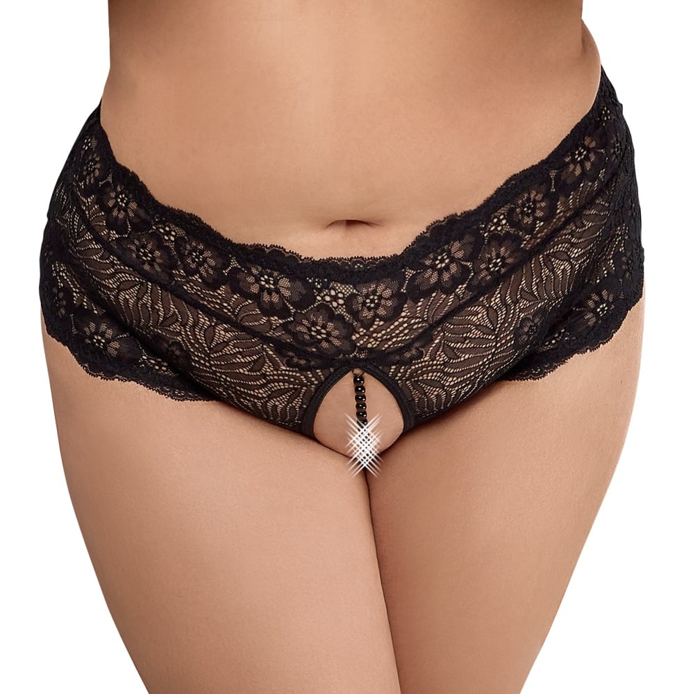 Cottelli CURVES Slip ouvert aus weicher Stretch-Spitze