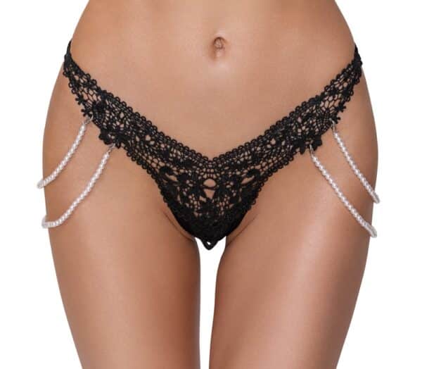 Cottelli LINGERIE Riostring mit kostbarer Stickereispitzen-Front