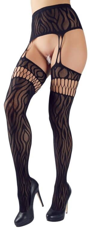 Cottelli LEGWEAR Straps-Strumpfhose in Strapsgurt-Optik