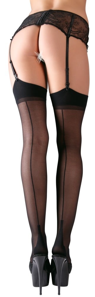 Cottelli LEGWEAR Strümpfe mit Ziernaht und Hochferse