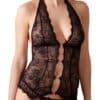 Abierta Fina Strapshemd plus String ouvert aus Spitze