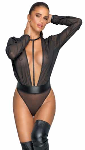 Noir Body mit Chiffon-Oberteil