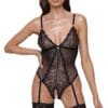 Cottelli LINGERIE Body ouvert mit abnehmbaren Strapsen