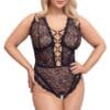 Cottelli CURVES Body ouvert aus weicher elastischer Spitze