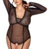 Cottelli CURVES Body ouvert mit Strapsen