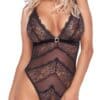 Cottelli LINGERIE Body ouvert aus Blütenspitze und Powernet