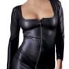 Cottelli PARTY Kleid im Wetlook mit langem Arm