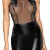 Noir Kleid im trendigen Mix aus Powernet und Powerwetlook