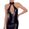 Noir Kleid im matt glänzendem Powerwetlook