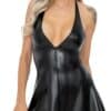 Noir Kleid im edlen Material-Mix