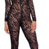 Noir Overall aus elastischem Powernet