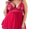 Cottelli CURVES Babydoll mit Ouvert-Cups