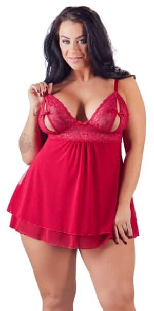 Cottelli CURVES Babydoll mit Ouvert-Cups