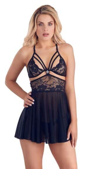 La finesse DESSOUS Kleid plus String aus Spitze und Powernet