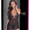 Cottelli LINGERIE Babydoll plus String aus Powernet und Spitze