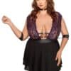 Cottelli BONDAGE Babydoll mit Halsband und Armfesseln