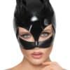 BLACK LEVEL Kopfmaske aus Lack im Cat-Look