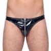 BLACK LEVEL Slip aus Lack mit Front-Reißverschluss